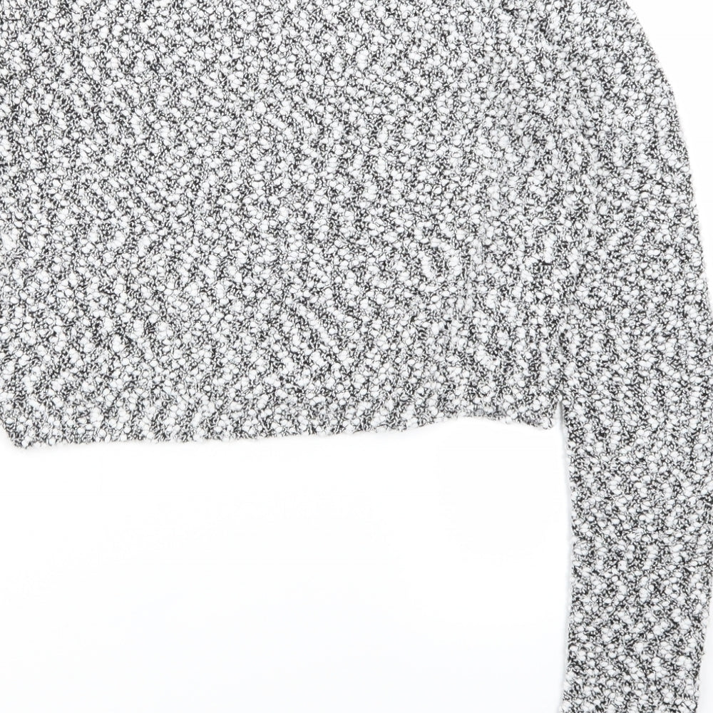H&M Womens White Cropped T-Shirt Size S