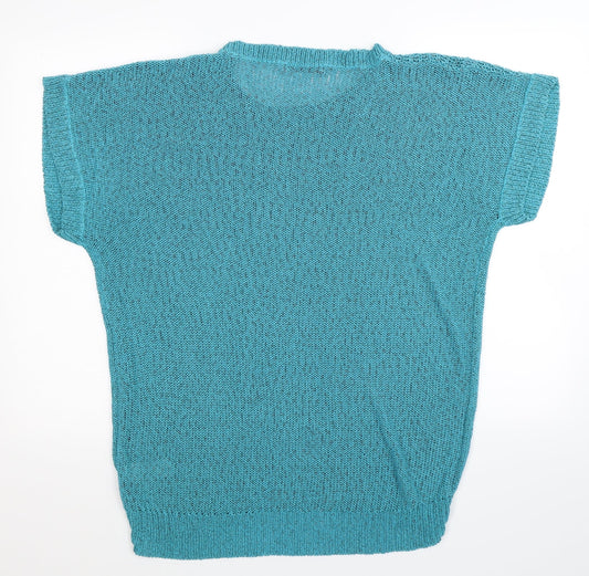 Savoir Womens Blue Knit Pullover Jumper Size 20