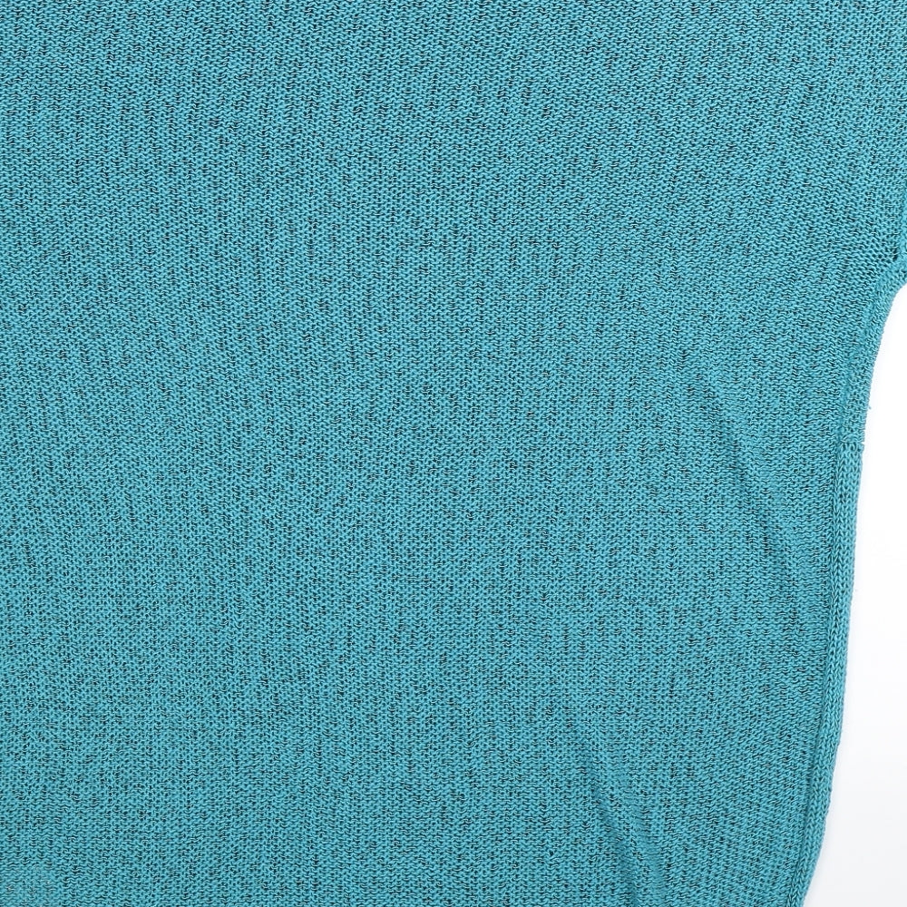 Brand and care label for Savoir women’s blue knit jumper, size UK 20