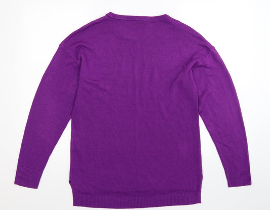 Pep&Co Womens Purple Knit Pullover Jumper Size 14