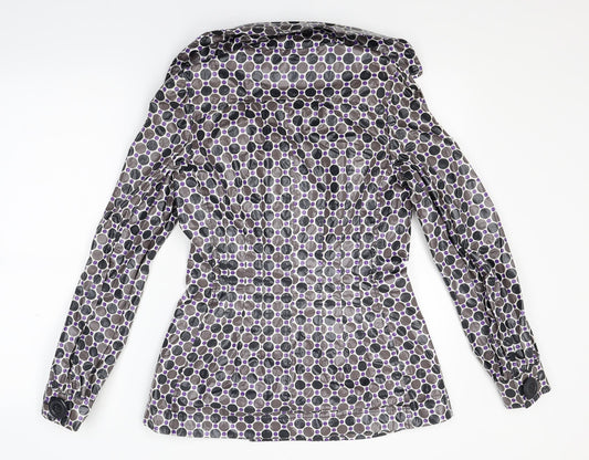 DEPT Womens Brown Polka Dot Rain Coat Coat Size XS