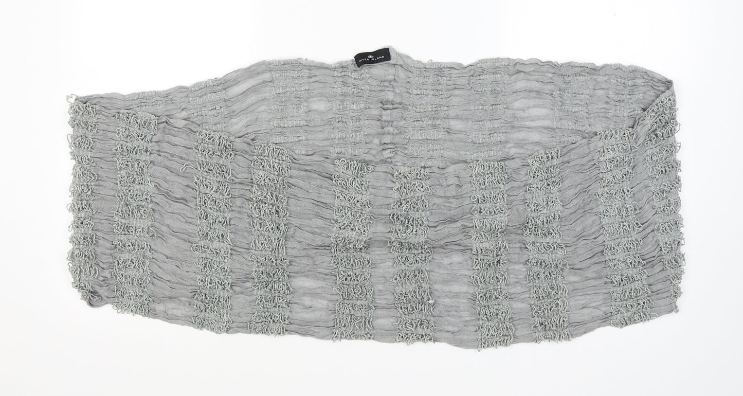 Additional front view of River Island women’s grey shawl/wrap