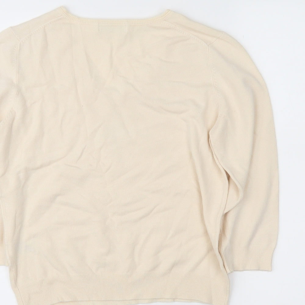Marks and Spencer Womens Ivory Pullover Jumper Size 14