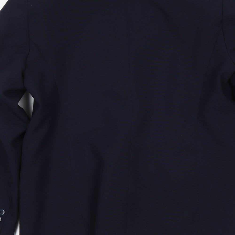 Agenda Womens Blue Jacket Blazer Size 12