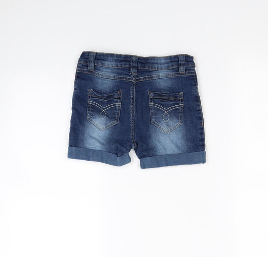 Denim & Co. Girls Blue Cut-Off Shorts Size 9 Years