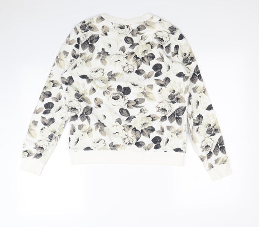 Gap Womens White Floral Pullover Jumper Size M