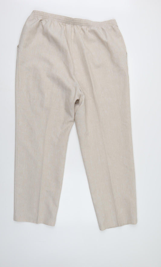 Marks and Spencer Womens Ivory Trousers Size 18 L27 in