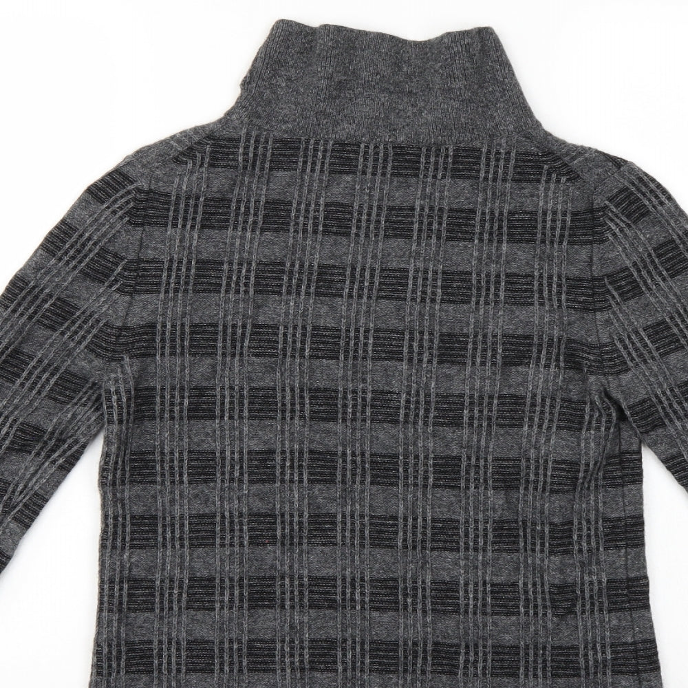 Laura Ashley Womens Grey Check Pullover Jumper Size 8