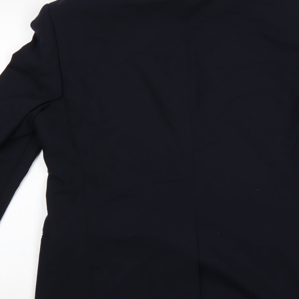 Brand and care label for Marks & Spencer men’s blue jacket suit jacket