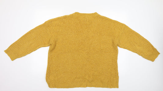 New Look Womens Yellow Pullover Jumper Size M