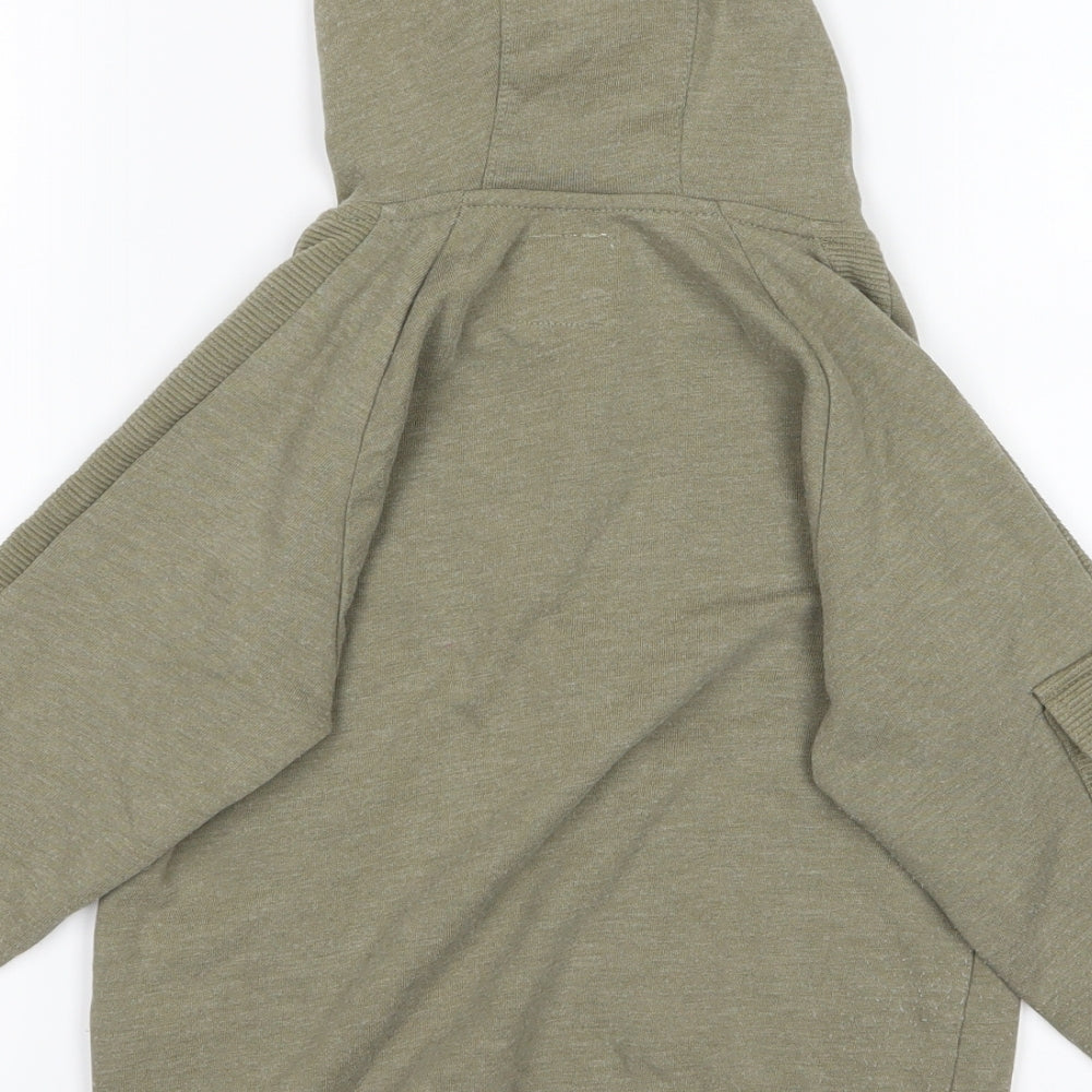 RESERVED Boys Green Full Zip Hoodie Size M