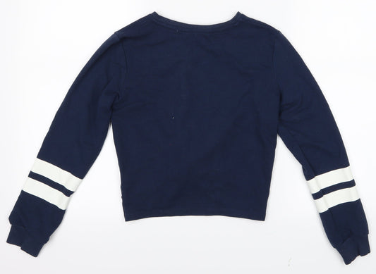 H&M Girls Black Pullover Jumper Size 9-10 Years