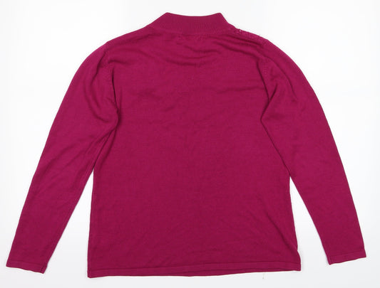bm collection Womens Purple Pullover Jumper Size S