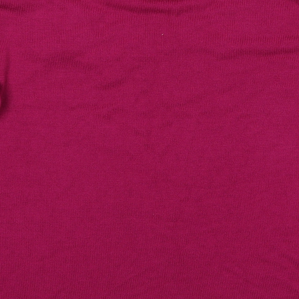 Brand and care label for Bonmarché women’s purple jumper, size S