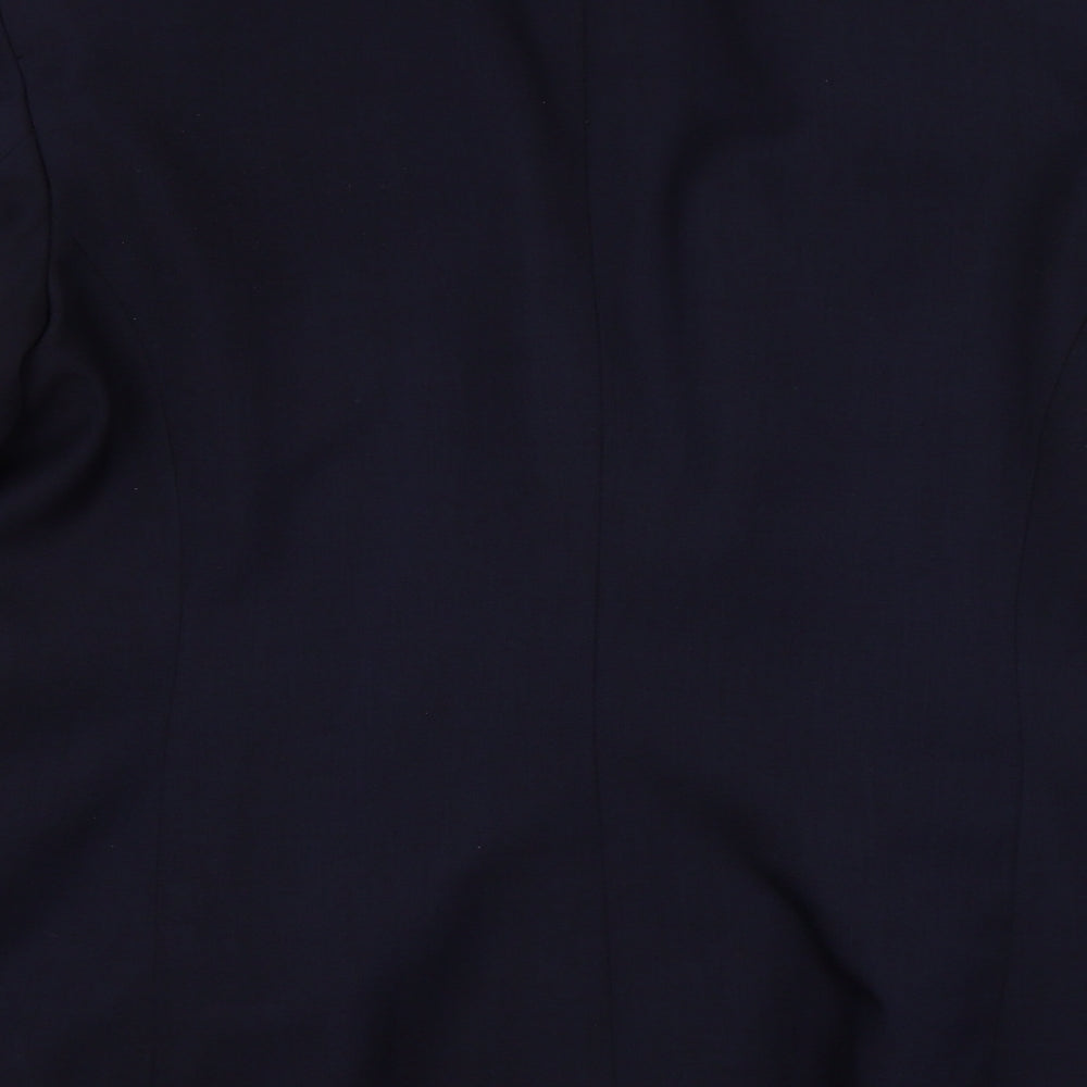 Brand and care label for F&F women’s blue rayon jacket suit jacket, size UK 12