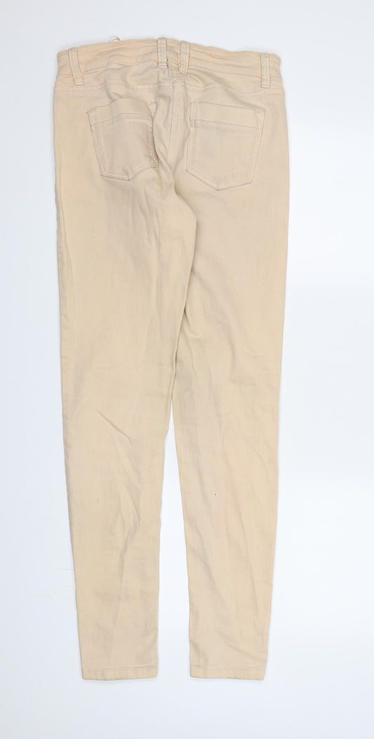 NEXT Womens Pink Denim Skinny Jeans Size 8 L31 in
