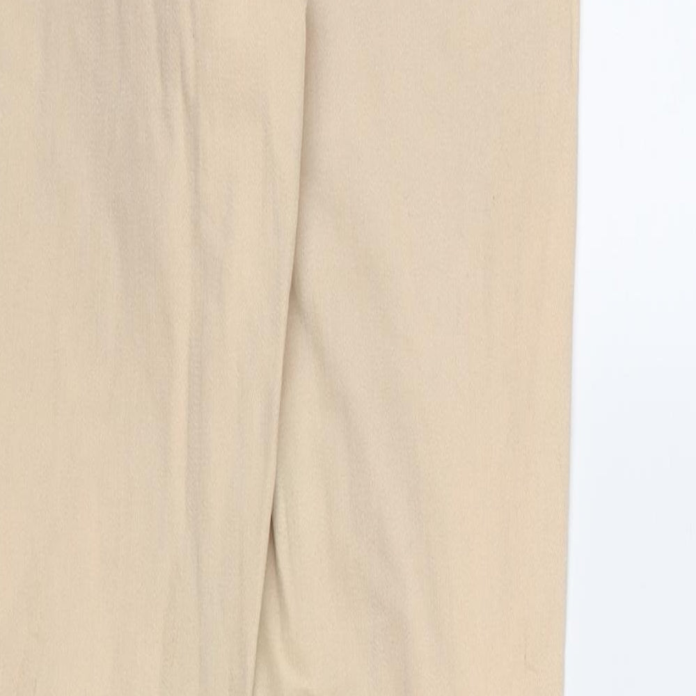 Brand and care label for Next women’s pink denim skinny jeans, size UK 8, 31-inch leg