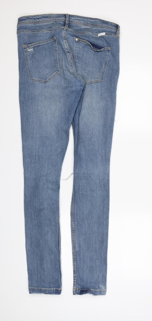 &DENIM Mens Blue Denim Jeans L32 in - Ripped Jeans