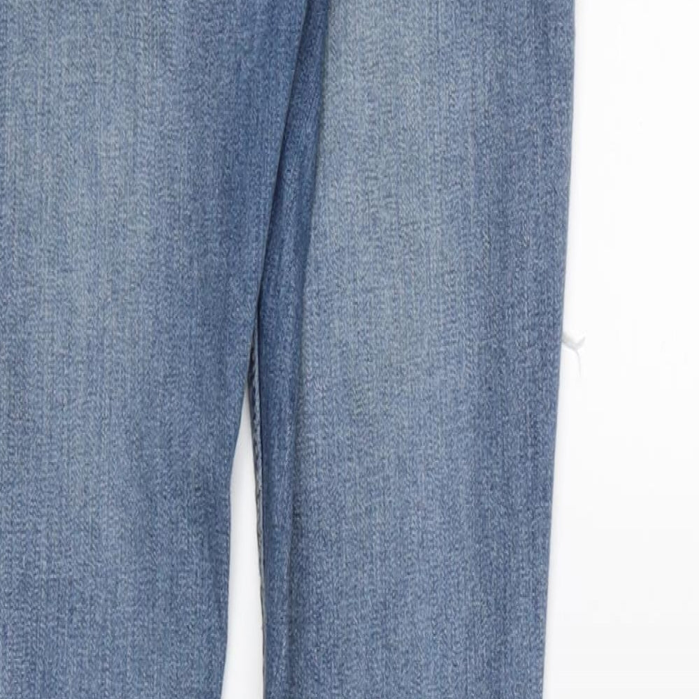Brand and care label for &DENIM men’s blue denim jeans, 32-inch leg - ripped jeans