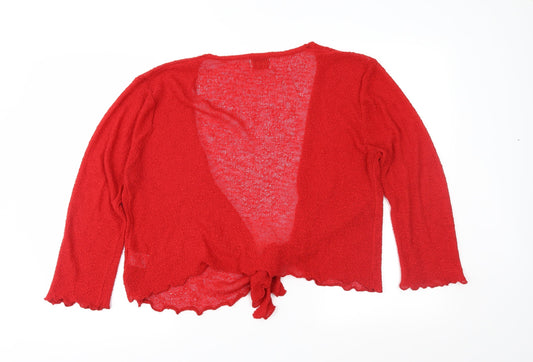 Roman Womens Red Knit Cardigan Jumper Size L