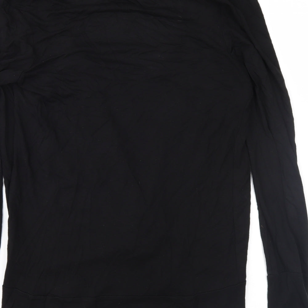Oasis Womens Black Jersey Basic Blouse Size 10