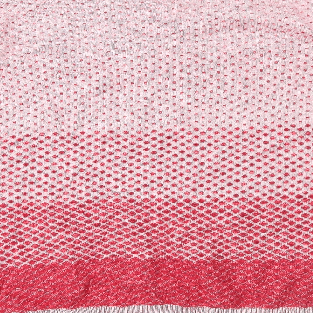 Brand and care label for Lily Ella women’s red geometric knit jumper, size 2XL