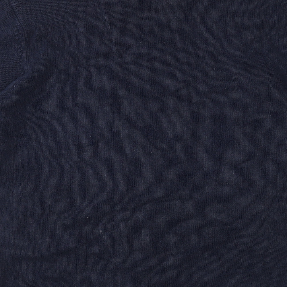 Easy Mens Blue Knit Pullover Jumper Size M