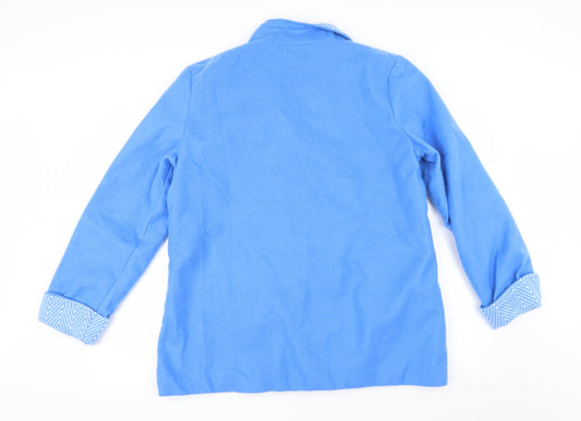 Anne De Lancay Womens Blue Jacket Size M