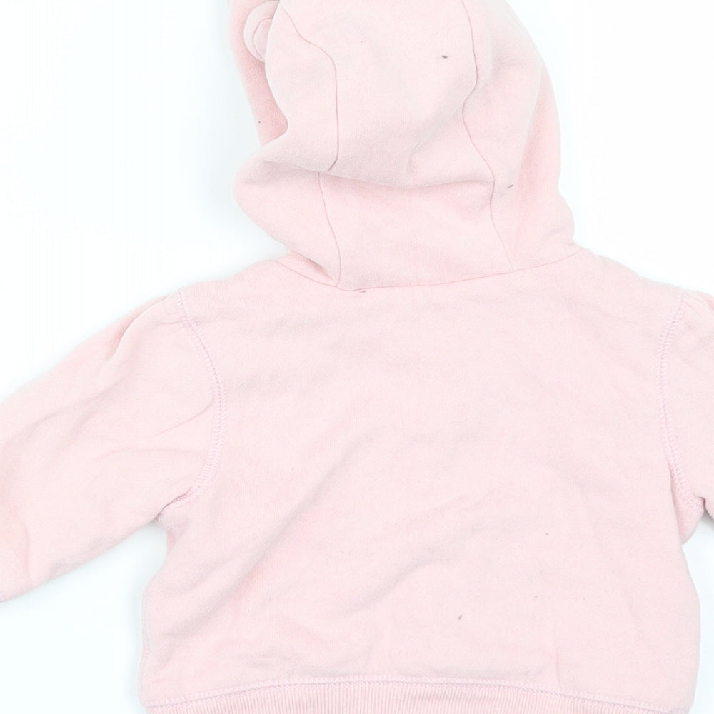 Gap Girls Pink Jacket Size 3-6 Months - Ears Hood