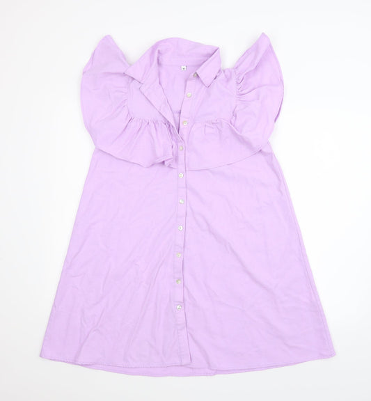 SheIn Womens Purple Shirt Dress Size M