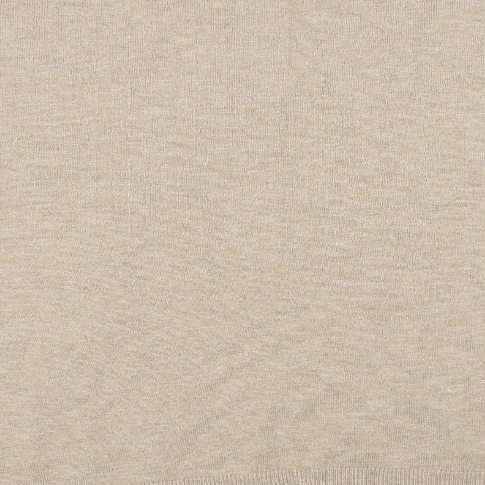 Brand and care label for Gallery women’s beige jumper, size XL