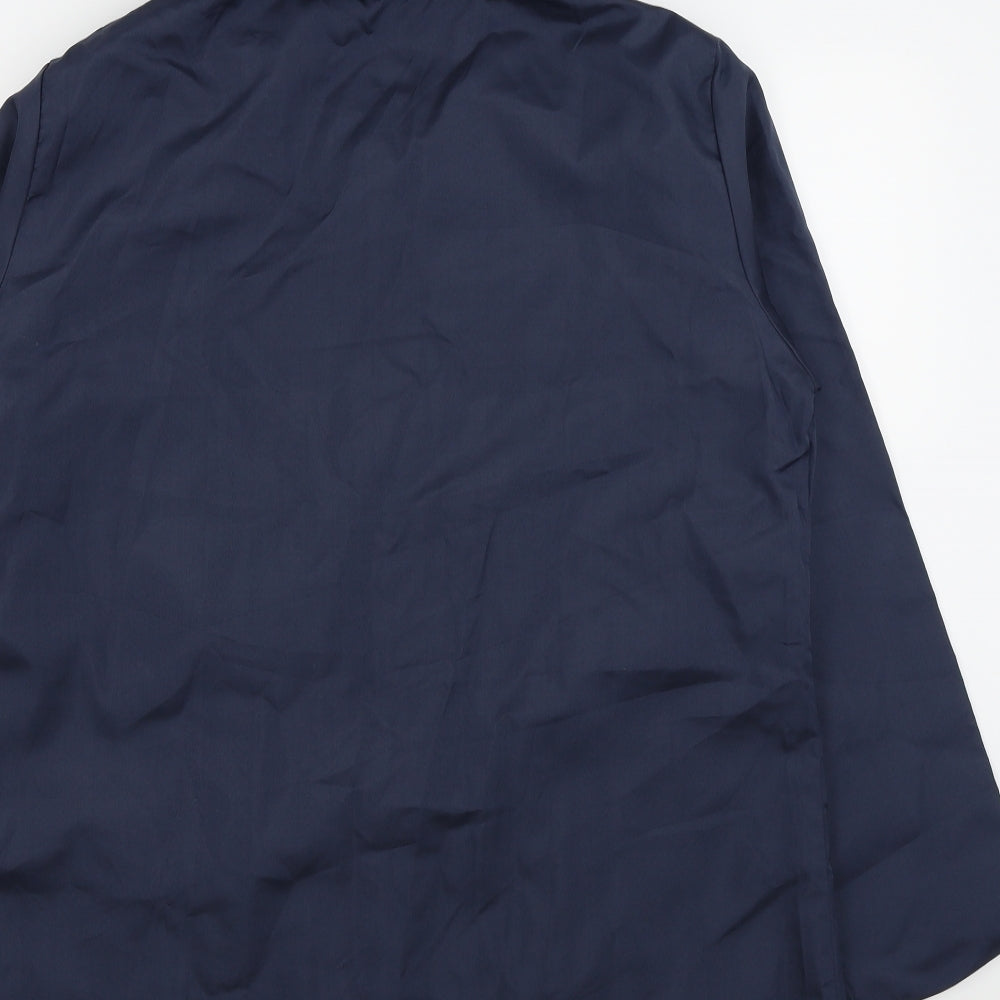 anne de lanca Womens Blue Rain Coat Coat Size 14