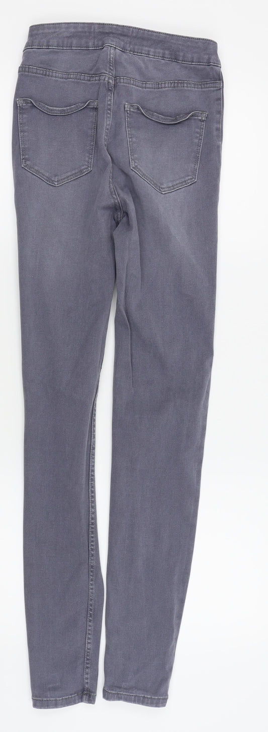 new look Womens Grey Skinny Jeans Size 6 L32 in