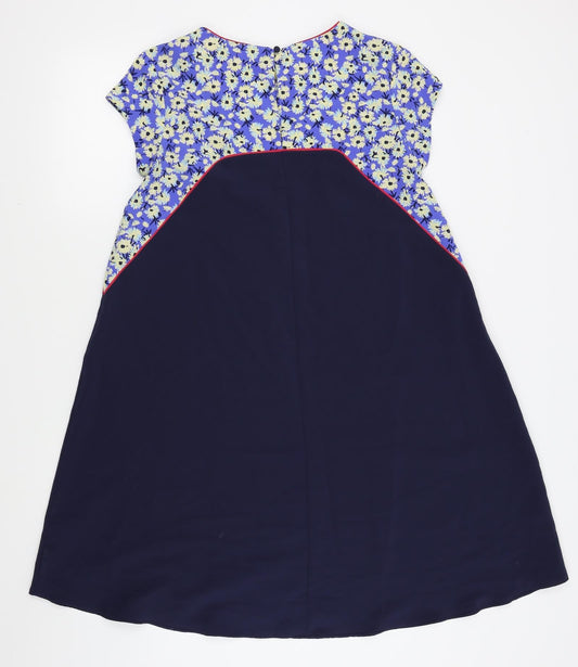 NEXT Womens Blue Floral Fit & Flare Size 8