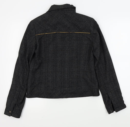 Punt Roma Womens Black Full Zip Jumper Size 10 - denim jacket, button up