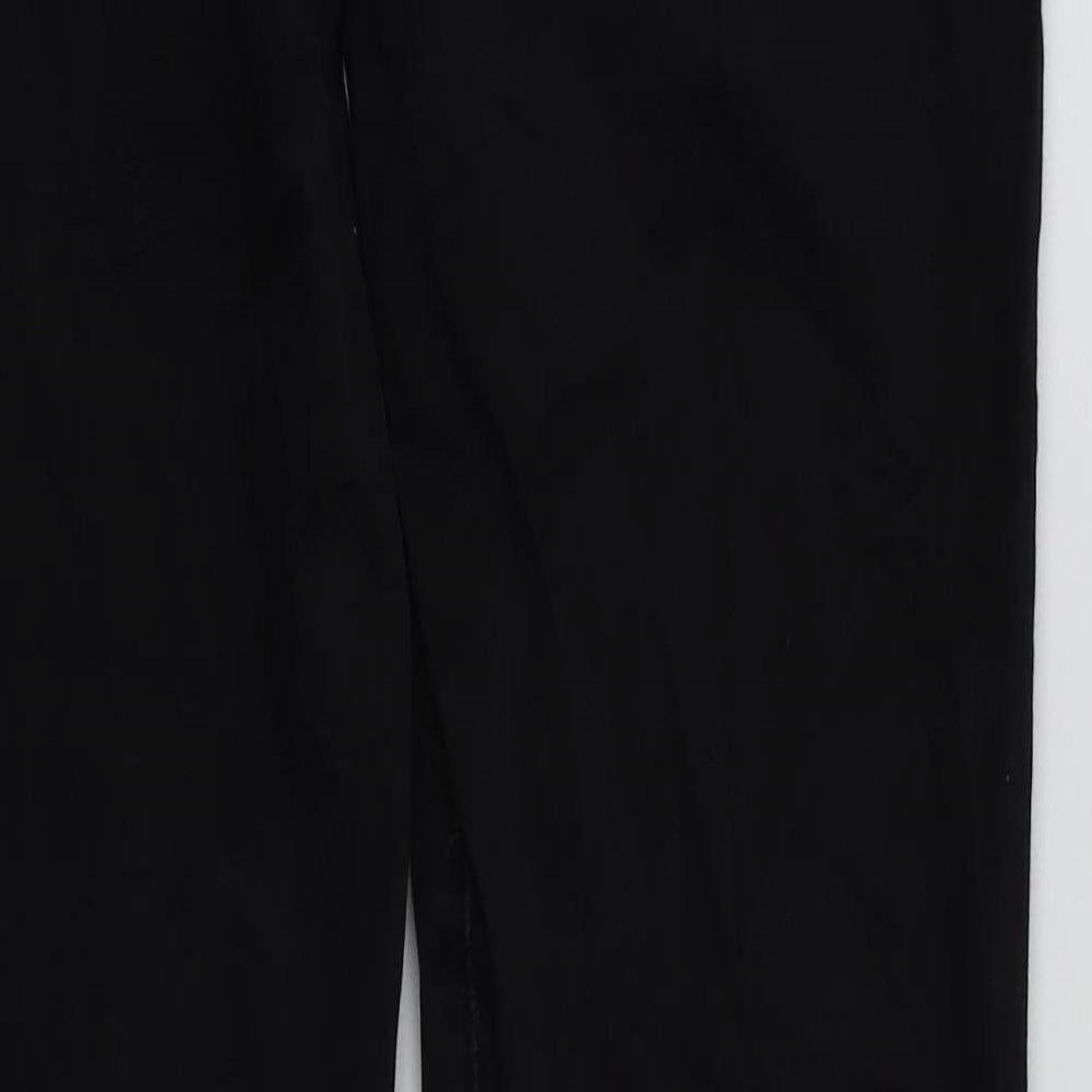 Brand and care label for Just Play women’s black trousers, size UK 26, in, 32-inch leg