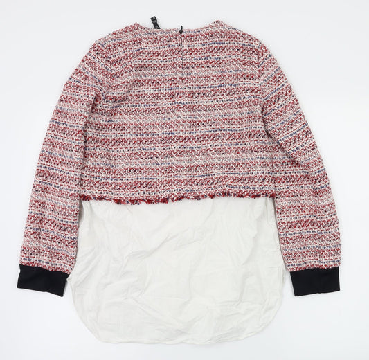 Zara Womens Red Pullover Jumper Size S
