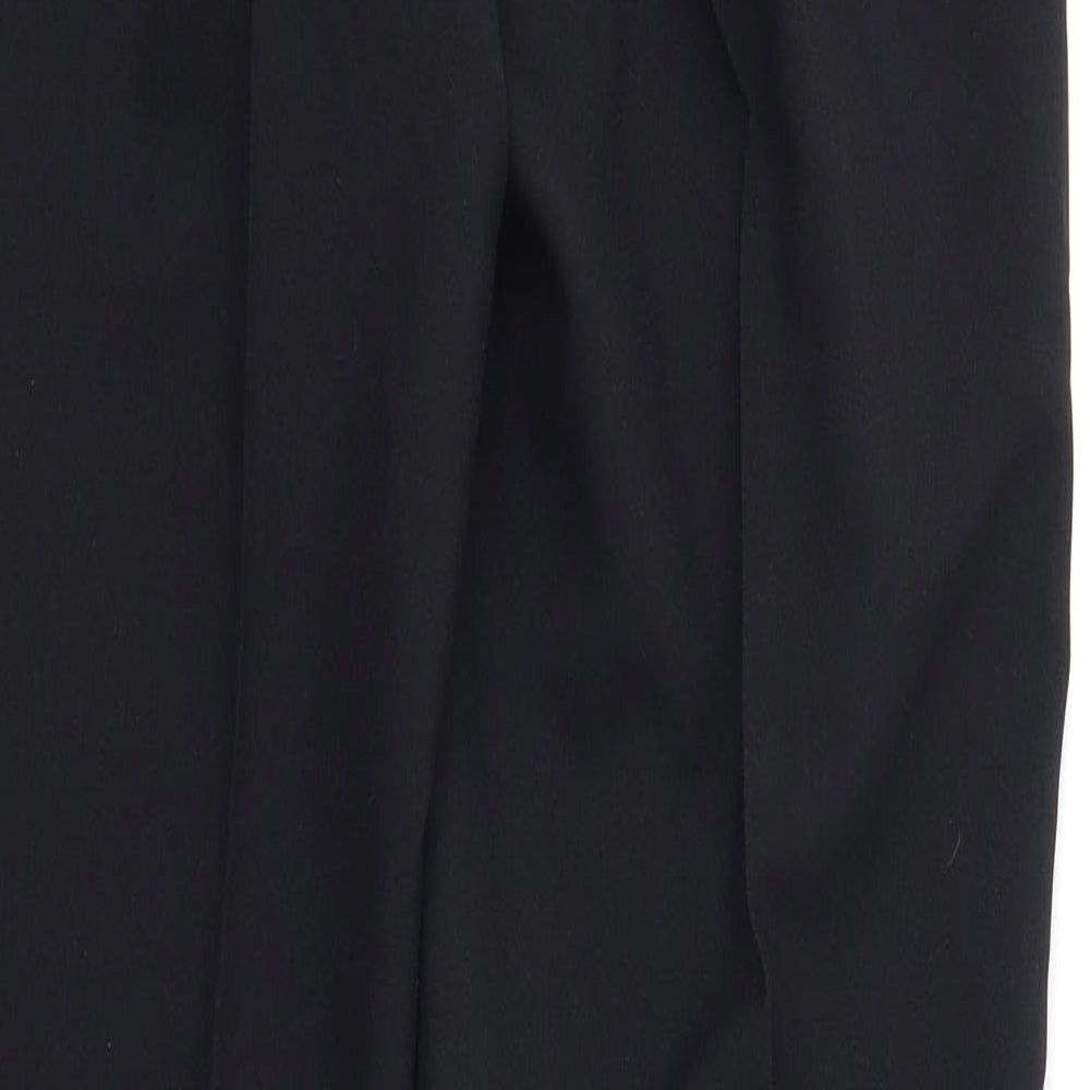 Brand and care label for Rassums women’s black trousers, size UK 8, 32-inch leg