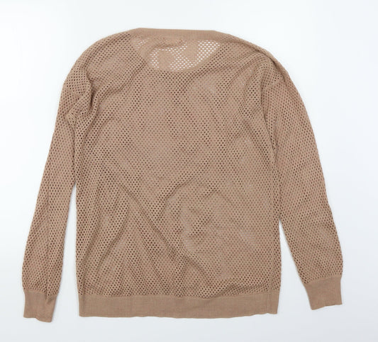 Sweet Romeo Womens Brown Pullover Jumper Size M - Mesh