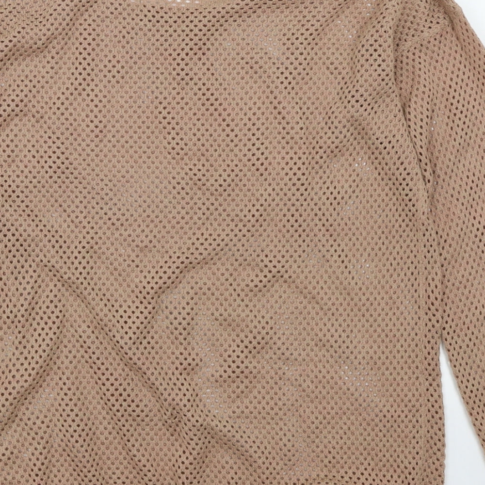 Sweet Romeo Womens Brown Pullover Jumper Size M - Mesh