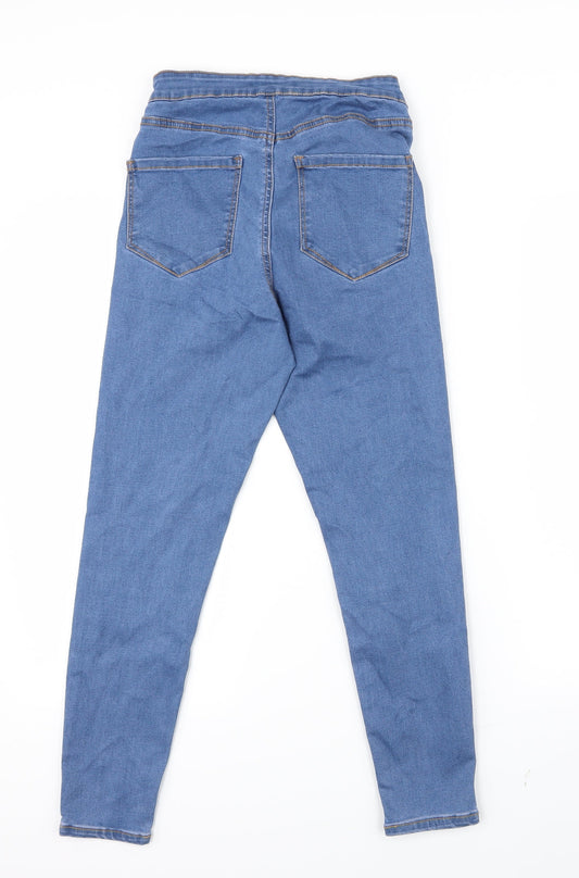 Denim Co. Womens Blue Denim Straight Jeans Size 10 L24.5 in