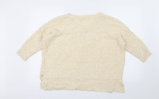 Pebble Bay Womens Ivory Knit Pullover Jumper Size XL