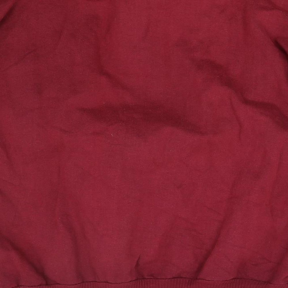 Brand and care label for Stock men’s red jersey polo one size