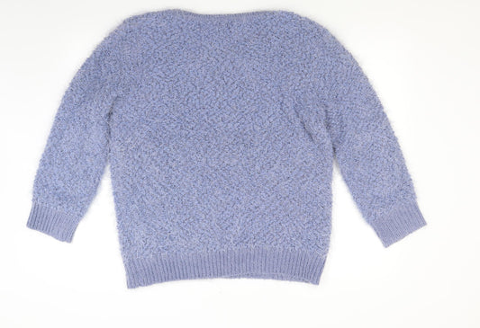 Original Womens Blue Knit Pullover Jumper Size M