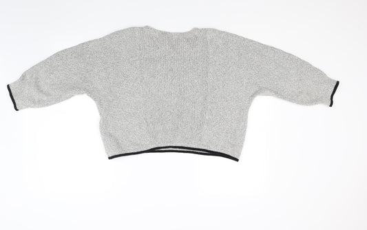 Topshop Womens Grey Knit Pullover Jumper Size 14