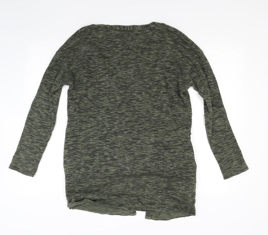 Topshop Womens Green Knit Cardigan Jumper Size 12