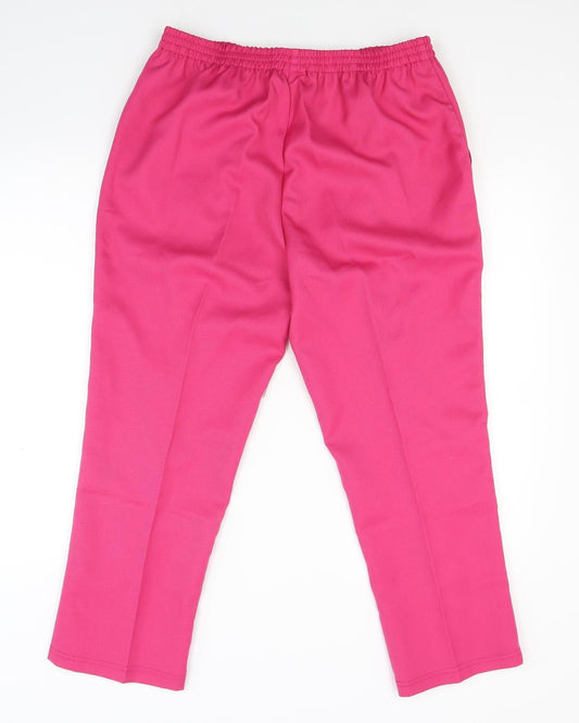 Damart Womens Pink Trousers Size 14 L24 in