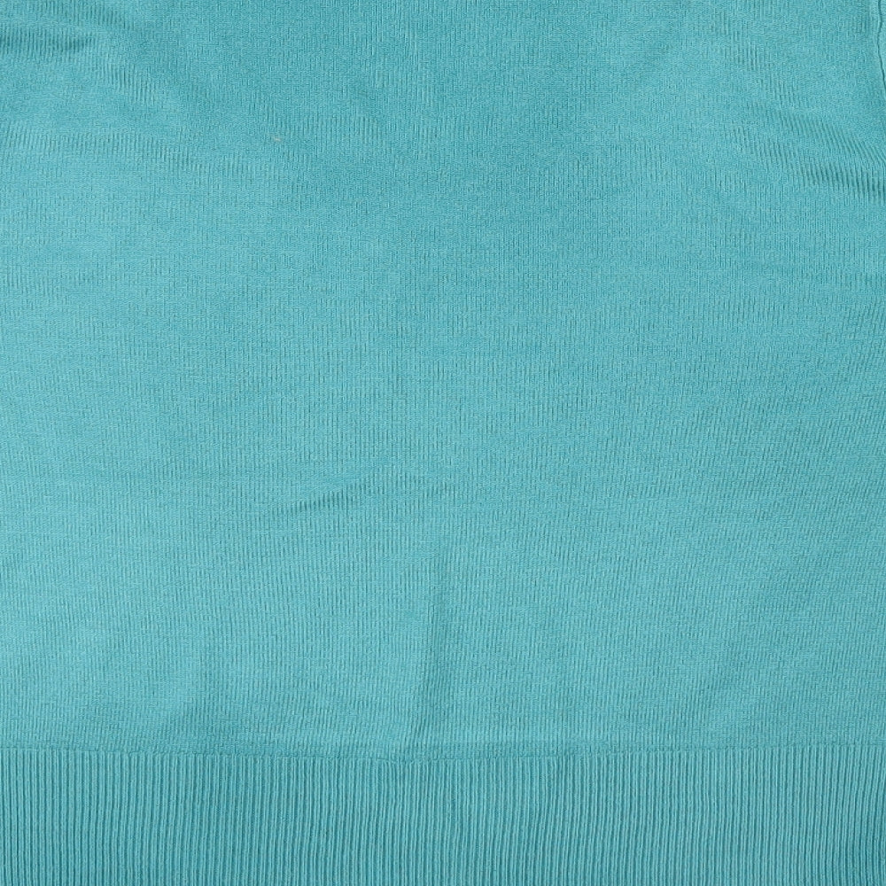 Brand and care label for Matalan women’s green jumper, size UK 16