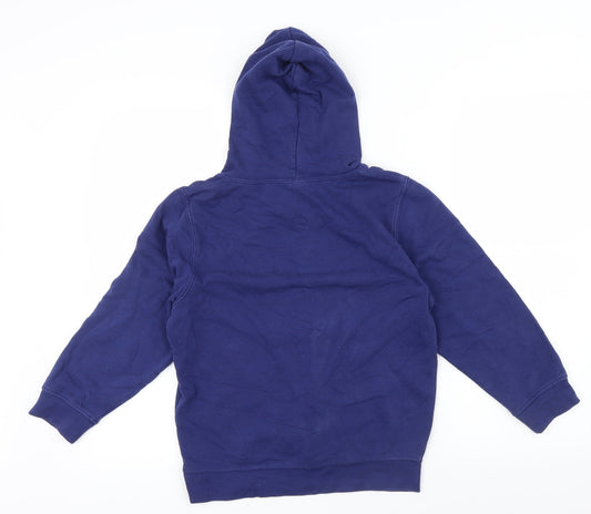 Preworn Girls Blue Pullover Hoodie Size 7-8 Years