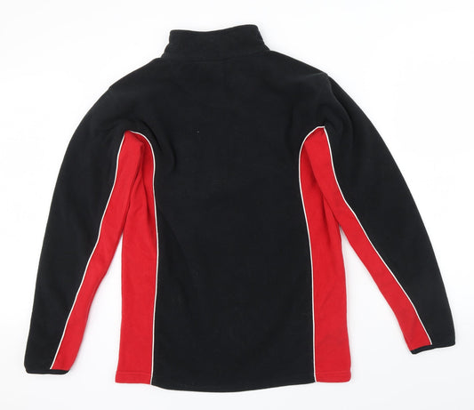 Tombo Mens Black Pullover Jumper Size M - RED SIDE PANALS